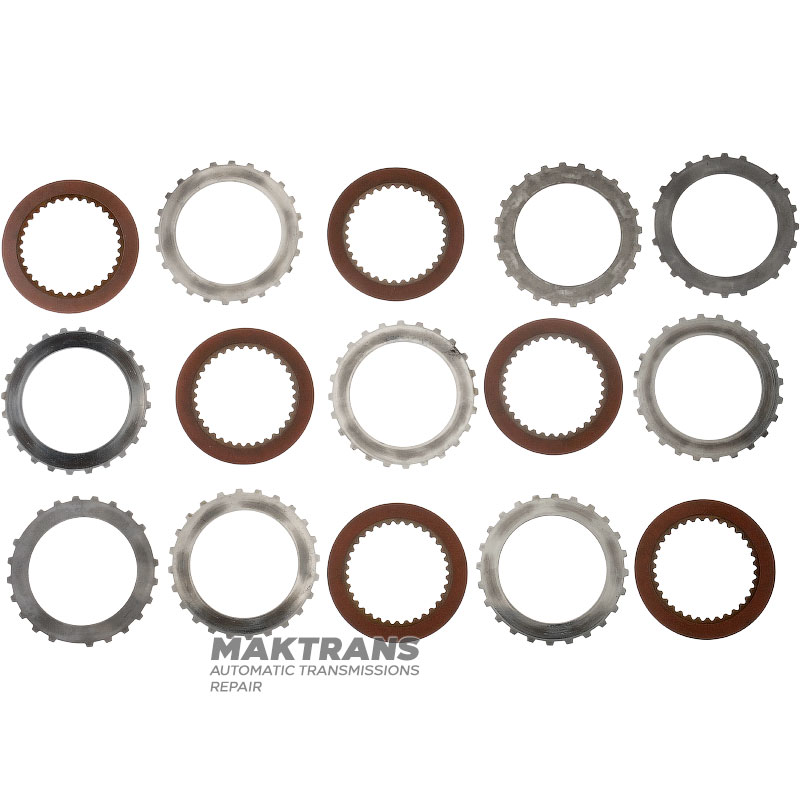 Комплект стальных и фрикционных дисков FORWARD Clutch ZF 4HP22 — 6 фрикционных дисков (общая толщина комплекта 21.50 мм)