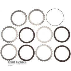 Комплект сталевих та фрикційних дисків LOW/REVERSE Clutch ZF 4HP22, ZF 4HP24, ZF 4HP24A — 4 фрикційні диски (загальна товщина 18.50 мм)