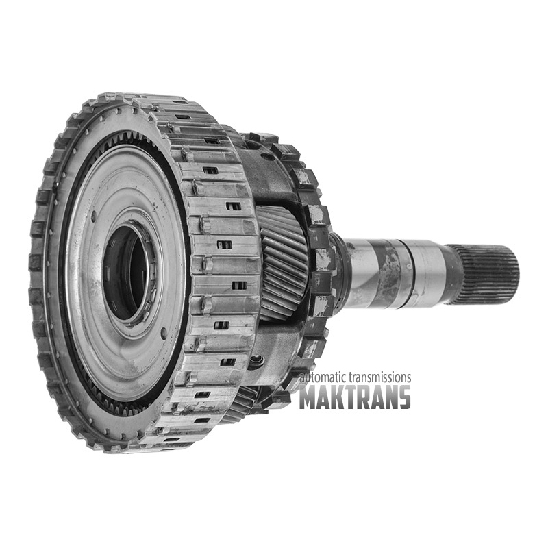 Планетарная передача No.4, барабан D Clutch (в новым обрезиненным поршнем), выходной вал (4WD) ZF 8HP70, 8HP75 — общая высота 256 mm, 43 шлица (нар.Ø шлицевой 34.75 мм), 4 сателлита