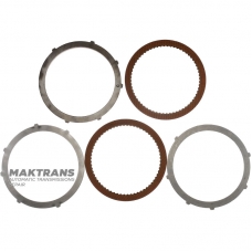 Комплект сталевих та фрикційних дисків Overdrive Clutch FORD E4OD - E9TZ-7B164-A, E9TZ7B164A, E9TZ-7B442-A, E9TZ7B442A (2 фрикційні диски, товщина опорного диска 12.50 мм)