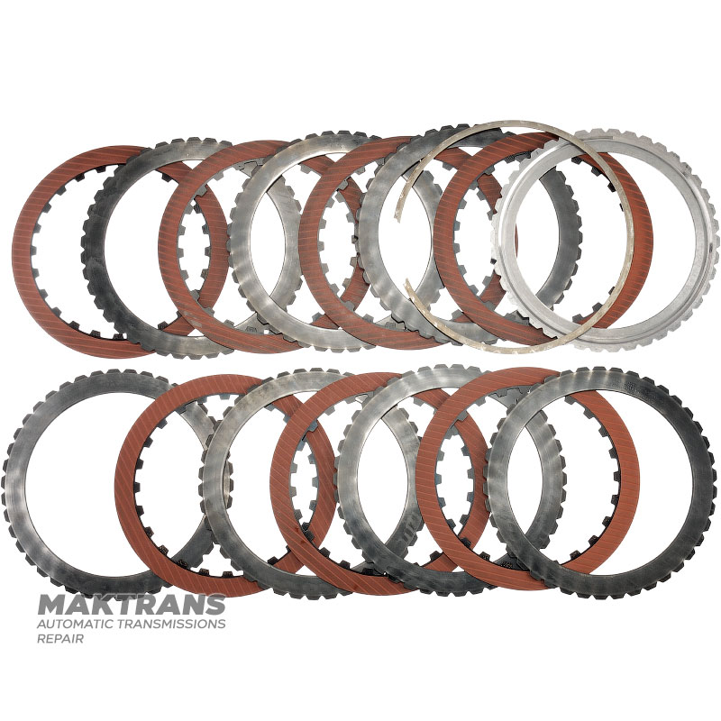 Комплект стальных и фрикционных дисков C2 Clutch ALLISON 1000, 2000, 2400 — 29538469, 29530315, 7 фрикционных дисков (общая толщина комплекта 32.75 мм)
