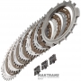 Комплект стальных и фрикционных дисков C4 Clutch ALLISON 1000, 2000, 2400 — 6 фрикционных дисков (толщина 1.90 мм, 103 зуба), общая толщина комплекта 42.75 мм, 29542192, 29542191, 29531049, 29546701, 29535640