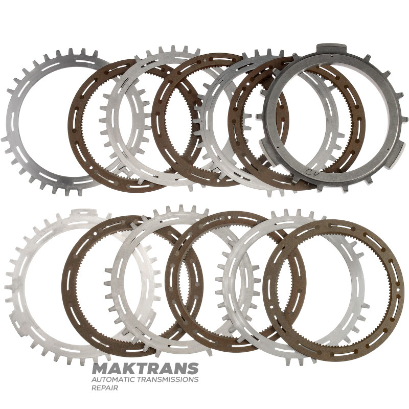 Комплект стальных и фрикционных дисков C4 Clutch ALLISON 1000, 2000, 2400 — 6 фрикционных дисков (толщина 1.90 мм, 103 зуба), общая толщина комплекта 42.75 мм, 29542192, 29542191, 29531049, 29546701, 29535640