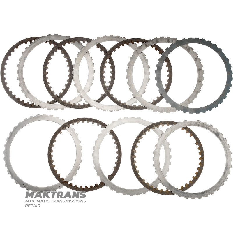 Комплект стальных и фрикционных диков B Brake ZF 8HP65A, 8HP75 GEN2 (для применения с пружинными кольцами) — 5 фрик. дисков (нар.Ø 193.50 мм), ВНИМАНИЕ! Пружинные кольца в комплект не входят!