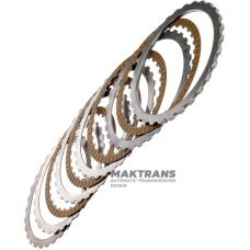 Комплект стальных и фрикционных дисков FORD Low / Reverse Brake 6R60, 6R75, 6R80 — 4 фрикционных диска (общая толщина комплекта 19.20 мм)