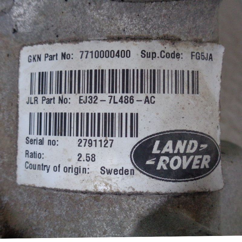 Радаточная коробка ZF 9HP48 Land Rover Discovery Sport — EJ32-7L486-AC, 7710000400, 2.58 ratio