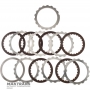 Комплект стальных и фрикционных дисков LOW / REVERSE CLUTCH FORD 4R100 — F81Z-7B164-DA, E9TZ-7B442-E, 3C3Z-7B442-DA, 6 фрикционных дисков (общая толщина комплекта 36.65 мм)