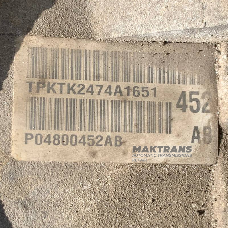 Автоматическая трансмиссия в сборе DODGE / CHRYSLER 41TE (2WD) — P04800452AB, 04800452AB, Dodge Journey 2.4L 16V