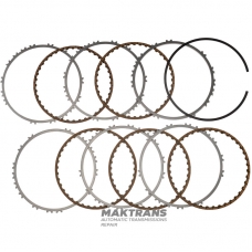 Комплект стальных и фрикционных дисков B2 Brake TOYOTA / LEXUS UA81E, UA81F — 3569206030, 356820E010, 5 фрикционных дисков (общая толщина комплекта 22.05 мм)