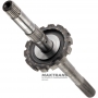 Output shaft (with parking gear) FORD E4OD, 4R100 — overall length 506 mm, 31 splines (ext.Ø 34.30 mm), parking gear 14 teeth (ext.Ø 142.10 mm)