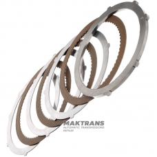 Комплект сталевих та фрикційних дисків OVERDRIVE Clutch FORD E4OD - E9TZ-7B164-A, E9TZ-7B442-A, 3 фрикційні диски (64 зуби на фрик. диску), загальна товщина комплекту 20.50 мм)