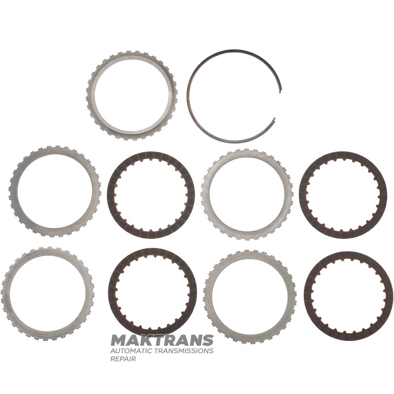 Вхідний вал, барабан HIGH / LOW Clutch MAZDA CW6A-EL, EW6A-EL - загальна довжина валу 308 мм, HIGH Clutch (3 фрикційні диски), LOW Clutch (4 фрикційні диски)