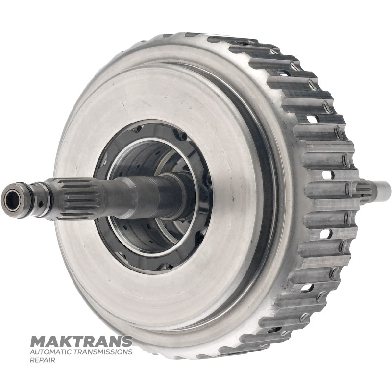 Вхідний вал, барабан HIGH / LOW Clutch MAZDA CW6A-EL, EW6A-EL - загальна довжина валу 308 мм, HIGH Clutch (3 фрикційні диски), LOW Clutch (4 фрикційні диски)