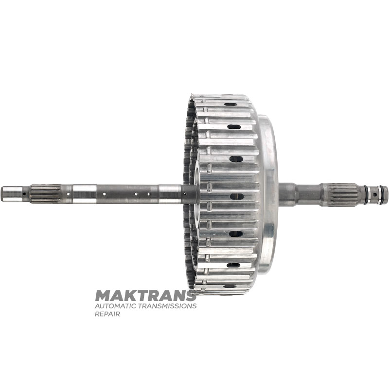Вхідний вал, барабан HIGH / LOW Clutch MAZDA CW6A-EL, EW6A-EL - загальна довжина валу 308 мм, HIGH Clutch (3 фрикційні диски), LOW Clutch (4 фрикційні диски)