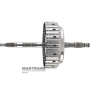 Вхідний вал, барабан HIGH / LOW Clutch MAZDA CW6A-EL, EW6A-EL - загальна довжина валу 308 мм, HIGH Clutch (3 фрикційні диски), LOW Clutch (4 фрикційні диски)