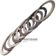 Комплект сталевих та фрикіцонних дисків FORWARD Clutch FORD E4OD, 4R100 - 3 фрикіцонні диски (загальна товщина без пружинного диска 23.85 мм), F2TZ-7B164-A, C6AZ-7B442-A, E9TZ-7B