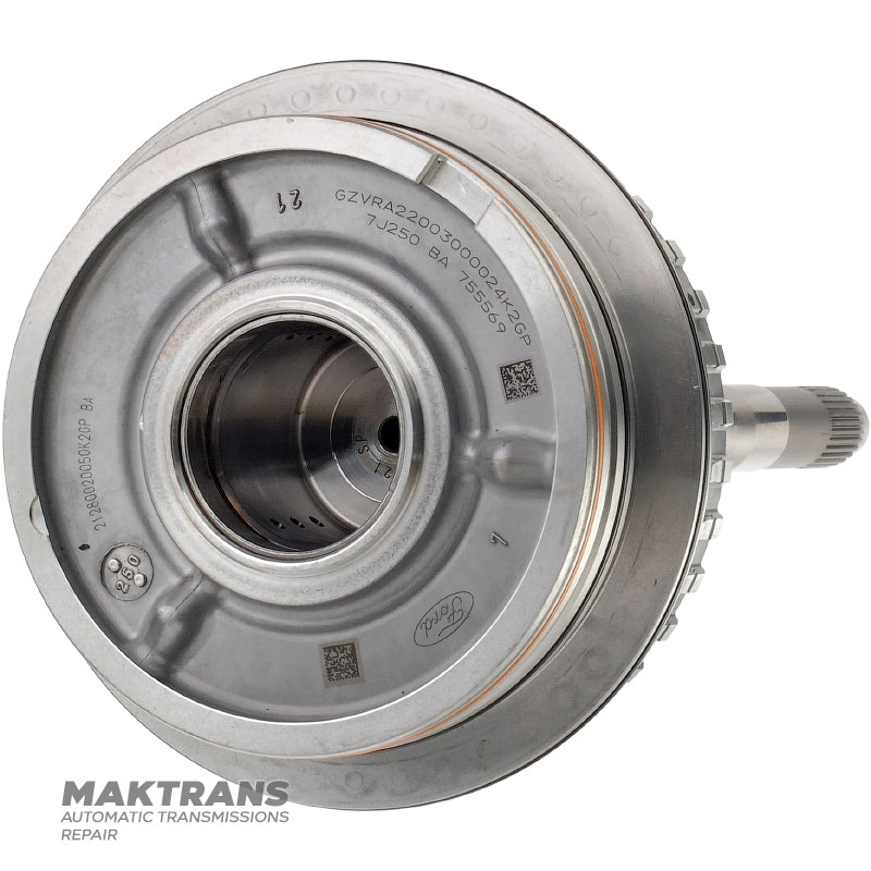 Входной вал, барабан 4-6-R / 5-7 Clutch FORD 8F57 — K2GZ-7J251-A (общая длина 351 мм, длина вала 291 мм)