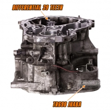 Корпус передний SUBARU CVT TR690 Lineartronic — маркировка TR690JHABA (31000AH630), в сборе с дифференциалом, 39 зубьев на шестерне