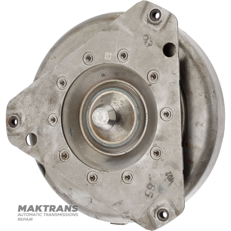Передняя крышка гидротрансформатора ZF 6HP26 — 206 503 (нар.Ø корпуса 282.70 мм, нар.Ø пилота 34.95 мм, 3 крепежных отверстия)