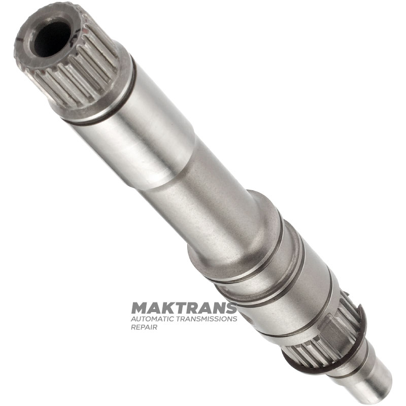Вхідний вал Clutch JATCO CVT JF010E — довжина валу 204 мм, 20 шліців (нар.Ø 21.45 мм), під 4 розрізні кільця