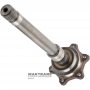 Вал с фланцем (раздатки) VAG DSG6 DQ250 02E — 0CN409355B, общая длина 334 мм, 6 крепежных отверстий (расстояние между центрами 50 мм)
