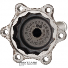 Вал з фланцем (роздатки) VAG DSG6 DQ250 02E - 0CN409355B, загальна довжина 334 мм, 6 отворів кріплення (відстань між центрами 50 мм)