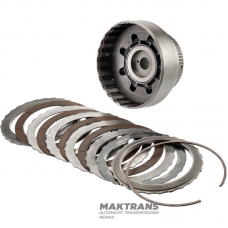 Барабан FORWARD Clutch FORD 4R100 — длинные шлицы, 4 фрикционных диска, общая толщина комплекта дисков 27.95 мм
