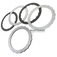 Комплект стальных и фрикционных дисков Overdrive Clutch A4LD, 4R44E, 4R55E, 5R55E, 5R55N, 5R55S, 5R55W — 2 фрикционных диска, общая толщина комплекта 12 мм