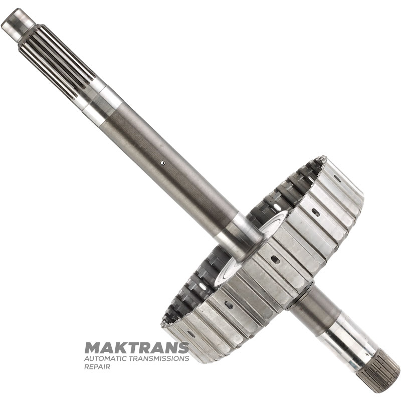 Входной вал, барабан 3-5-R Clutch (пустой, без дисков) Hyundai / KIA 454143B200 — общая высота 343 мм, 23 шлица (нар.Ø 24.40 мм) / 20 шлицев (нар.Ø 24.05 мм)