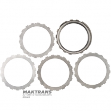 Комплект сталевих дисків Intermediate Clutch / FORD AOD, AODE, AODE-W, 4R70W, 4R75E, 4R75W - б/в, шліфовані, з відновленим крокренем, XL3Z-7B442-AA, F7LZ-7B442-AA