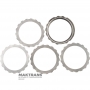 Комплект стальных дисков Intermediate Clutch / FORD AOD, AODE, AODE-W, 4R70W, 4R75E, 4R75W — б/у, шлифованные, с восстановленной шагренью, XL3Z-7B442-AA, F7LZ-7B442-AA