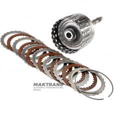 Вхідний вал, барабан E Clutch FORD 6R60, 6R75, 6R80 - загальна висота 312 мм, 71 зуб (нар.Ø 136.05 мм), 6 фрикційних дисків, 9L2B-7L668-AA