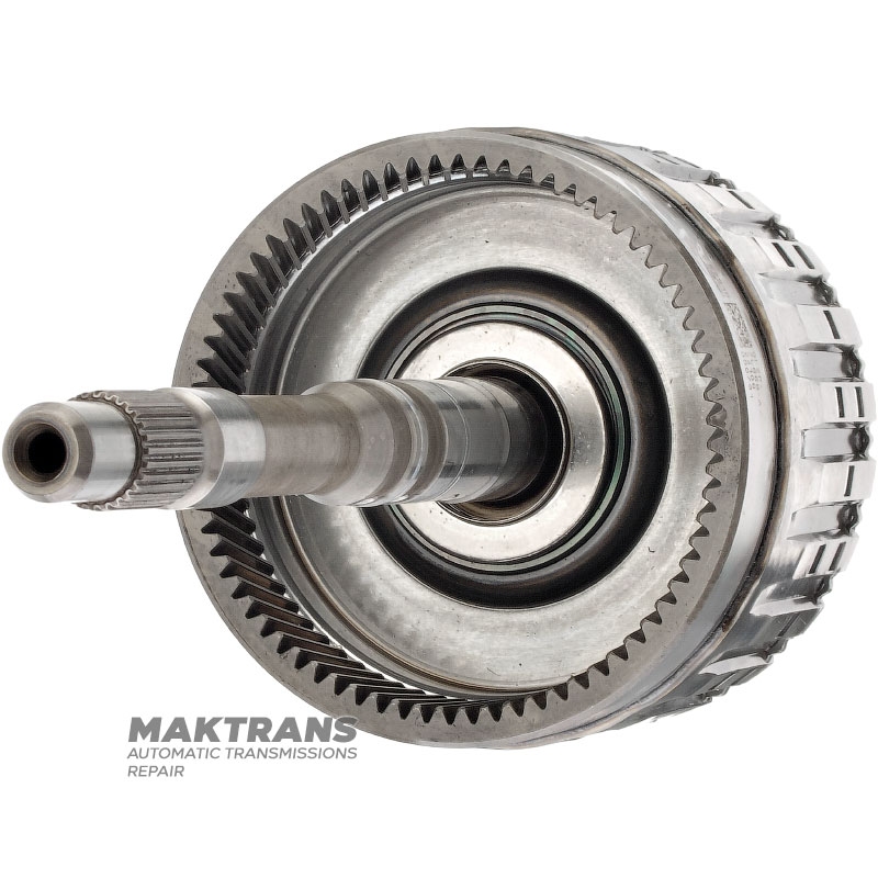Входной вал, барабан E Clutch FORD 6R60, 6R75, 6R80 — общая высота 312 мм, 71 зуб (нар.Ø 136.05 мм), 6 фрикционных дисков, 9L2B-7L668-AA