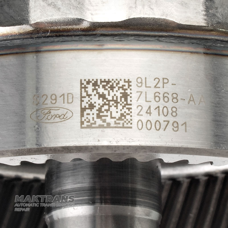 Входной вал, барабан E Clutch FORD 6R60, 6R75, 6R80 — общая высота 312 мм, 71 зуб (нар.Ø 136.05 мм), 6 фрикционных дисков, 9L2B-7L668-AA