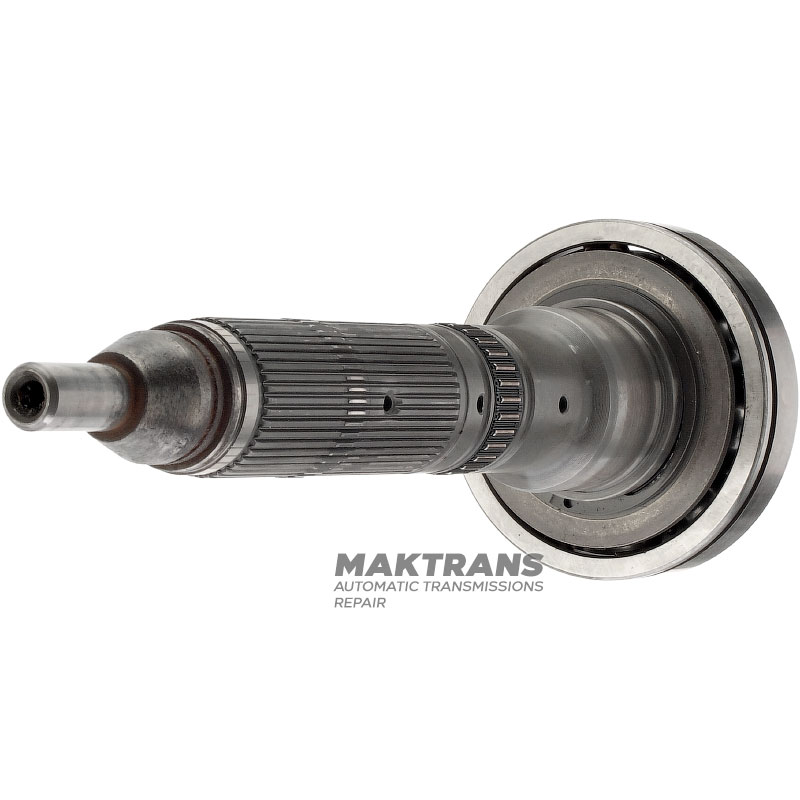 Main shaft раздаточной коробки с шариковым подшипником BMW ATC400 — общая длина 276 мм, длина носика 28 мм, количество шлицев 43 external / 43 internal