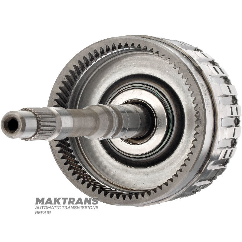 Вхідний вал, барабан E Clutch (порожній, без дисків) FORD 6R60, 6R75, 6R80 — загальна висота 312 мм, 71 зуб (нар.Ø 136.05 мм), під 6 фрикційних дисків, 9L2B-7L668-AA
