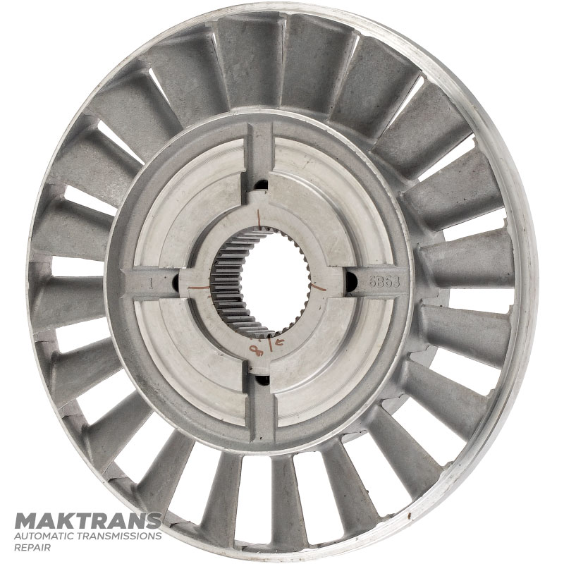 Колесо реакторное гидротрансформатора FORD 4F27E / MAZDA FN4A-EL — маркировка на корпусе 6B63, нар.Ø 160.45 мм, 38 шлицев
