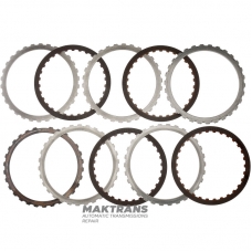 Комплект сталевих та фрикційних дисків FORD Low / Reverse Brake 6R60, 6R75, 6R80 - 4 фрикційні диски (загальна товщина комплекту 20.45 мм)