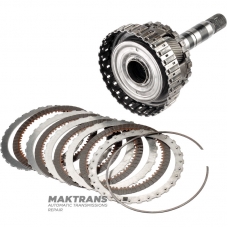 Планетарная передача No.4, барабан D Clutch (4 фрик. диска), выходной вал (4WD) ZF 8HP70, 8HP75 — 1087242219, общая высота 290 мм, 43 шлица (нар.Ø шлицевой 34.75 мм), 4 сателлита (37 зубьев)