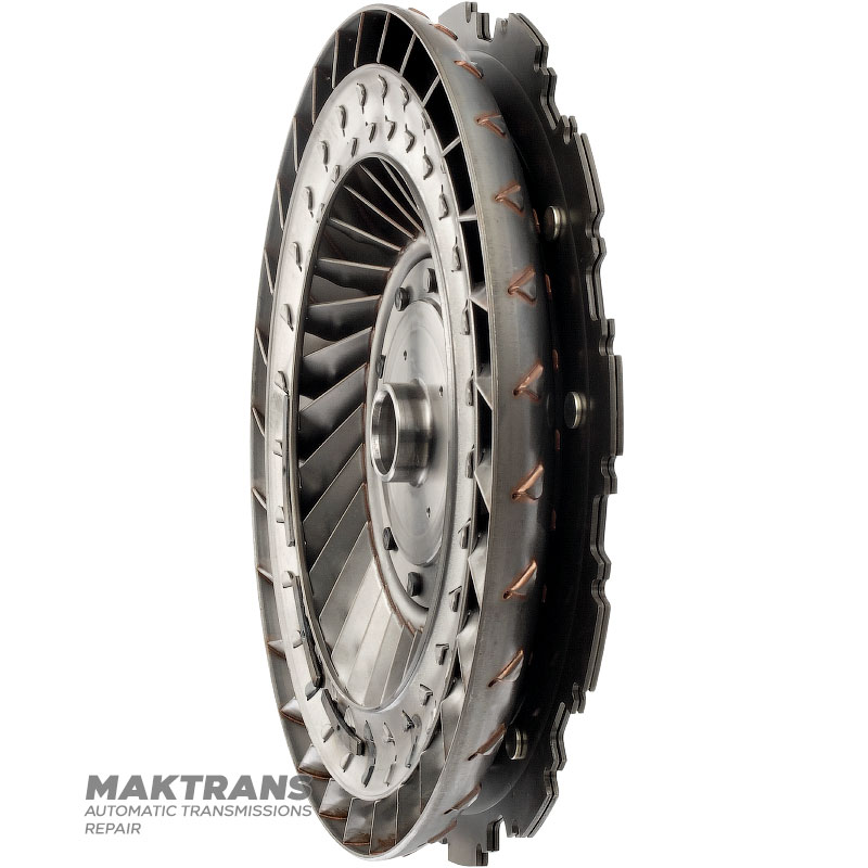 Колесо турбинное, пружинный демпфер гидротрансформатора JATCO RE4F03A, RL4F03A, RE4F03B, RE4F03V — общая высота 50 мм, нар.Ø турбинного колеса 254.60 мм, 20 шлицев