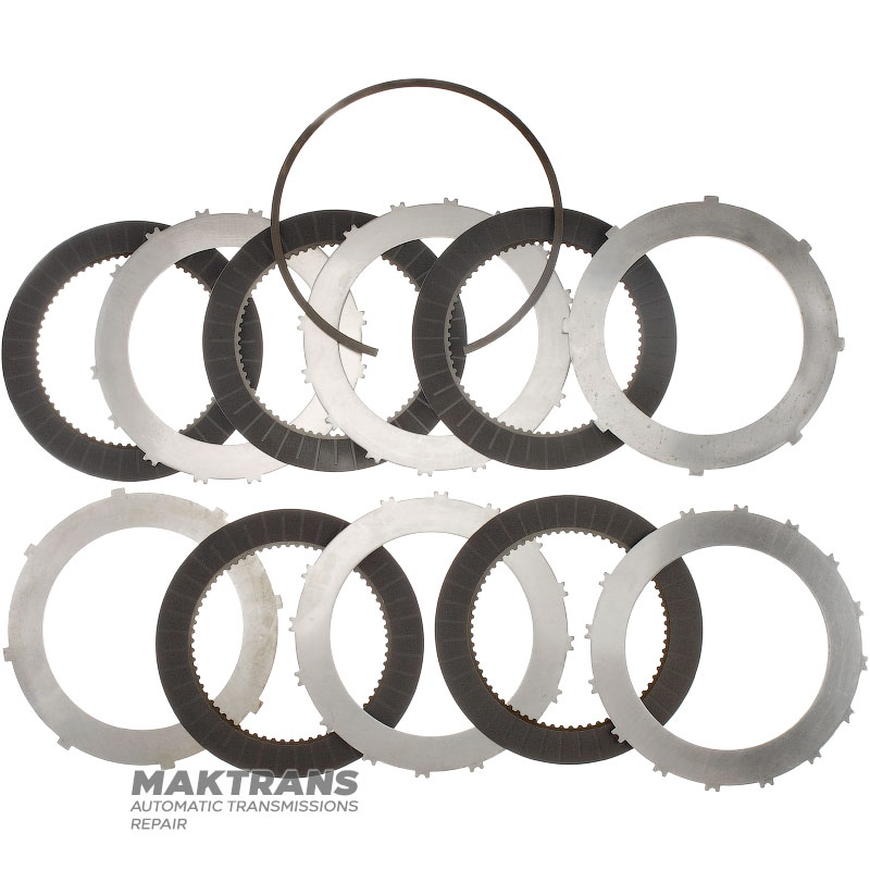 Комплект стальных и фрикционных дисков B1 Brake NISSAN RE6R01A / AISIN WARNER A466ND — общая толщина комплекта 33.60 мм, 5 фрикционных дисков