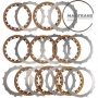 Комплект стальных и фрикционных дисков B2 Brake (Low / Reverse) NISSAN RE6R01A / AISIN WARNER A466ND —  8 фрикционных дивов, (общая толщина комплекта 45.15 мм)