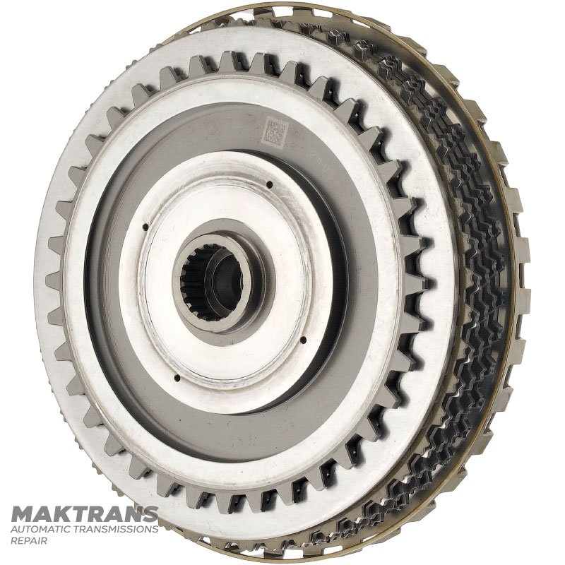 Вхідний вал, барабан Overdrive Clutch VAG 09H, AQ451 (8 speed transmission) — загальна довжина валу 142 мм, 23 шліци (нар.Ø 23.40 мм), 5 фрикційних дисків