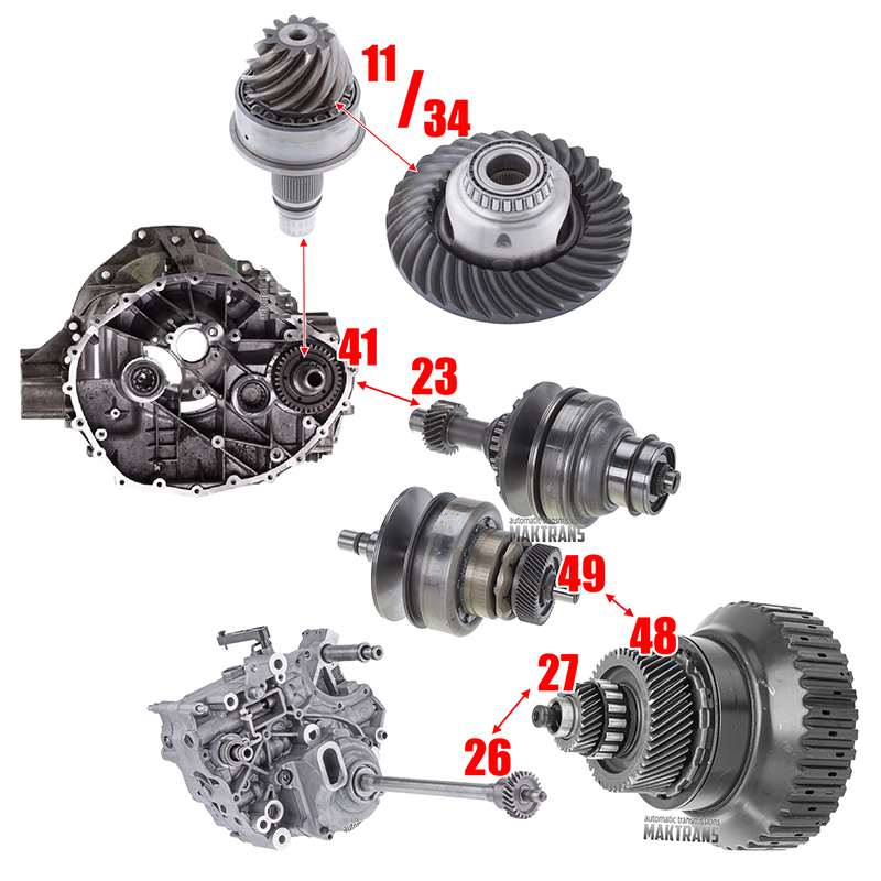 Отремонтированная (road tested) трансмиссия VAG CVT VL-380 0AW — код трансмиссии LAU