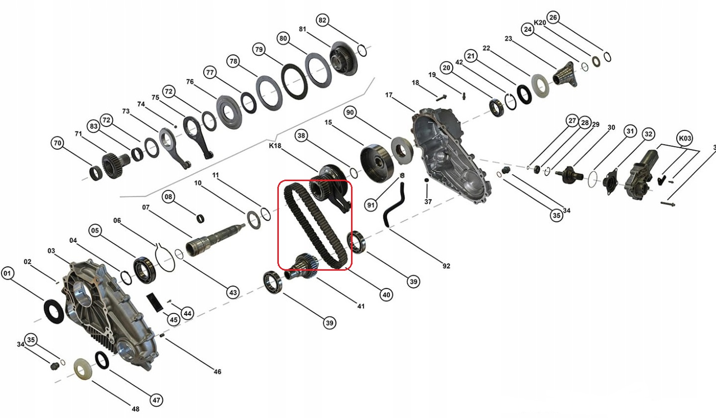 Transfer case drive chain ATC 500 BMW BMW X5 E53 HV087