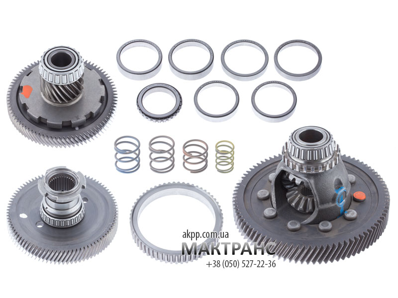 Gear assembly with differential (ring gear 86 teeth, intermediate